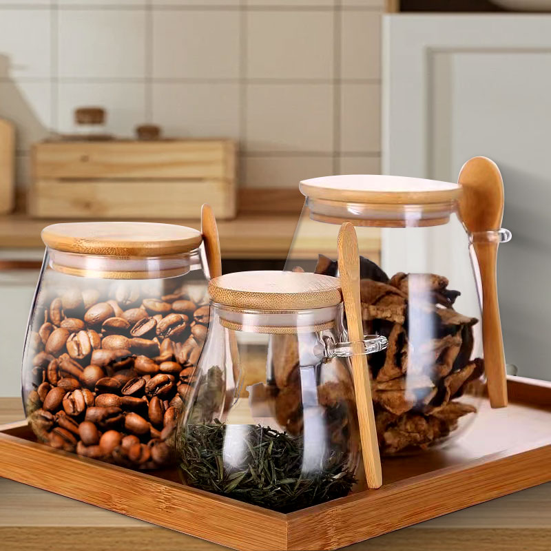 Coffee Tea Sugar Canister Set - Barattolo di vetro sigillato da 34