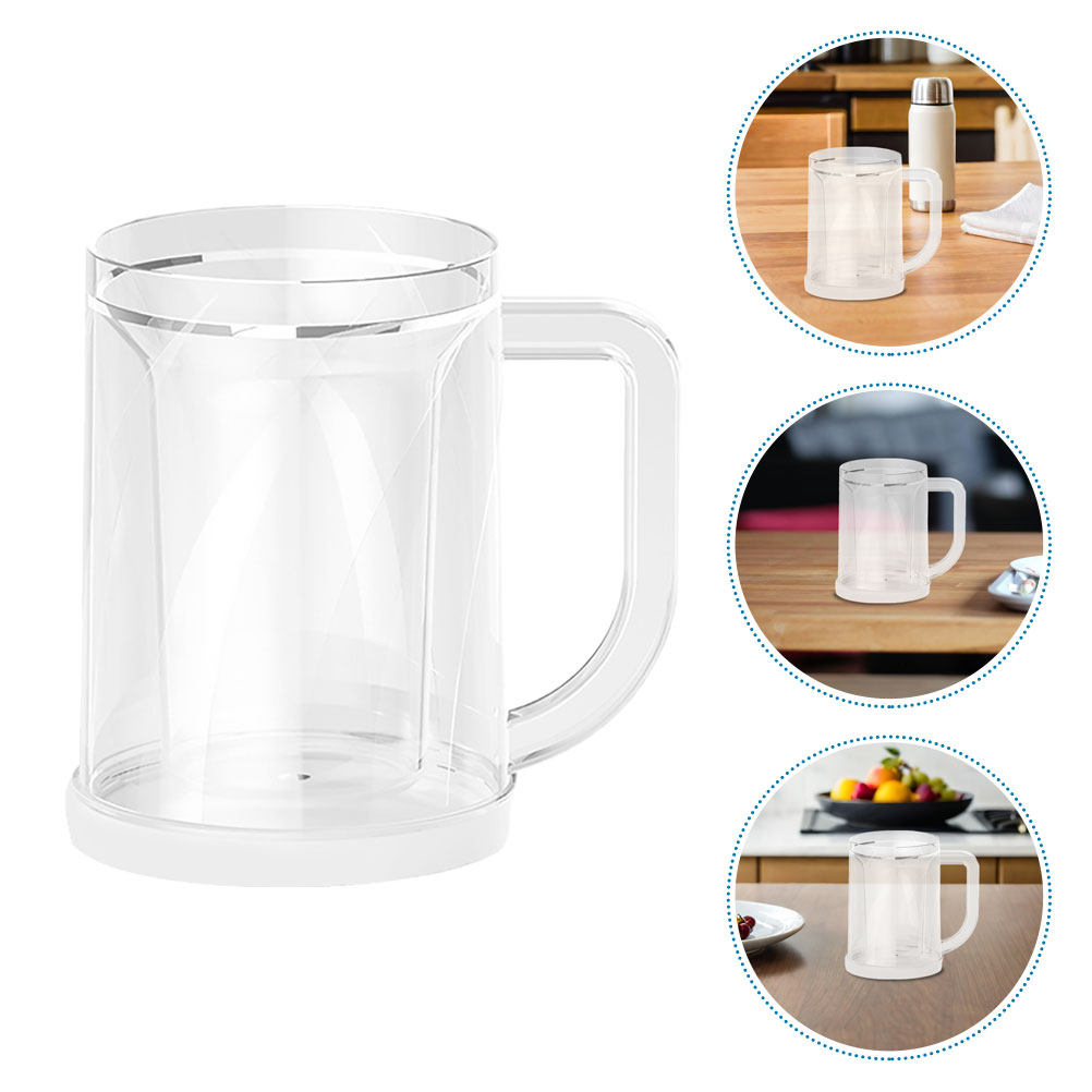 Double Wall Mug - 2 Pezzi di Bicchieri Riutilizzabili Trasparenti
