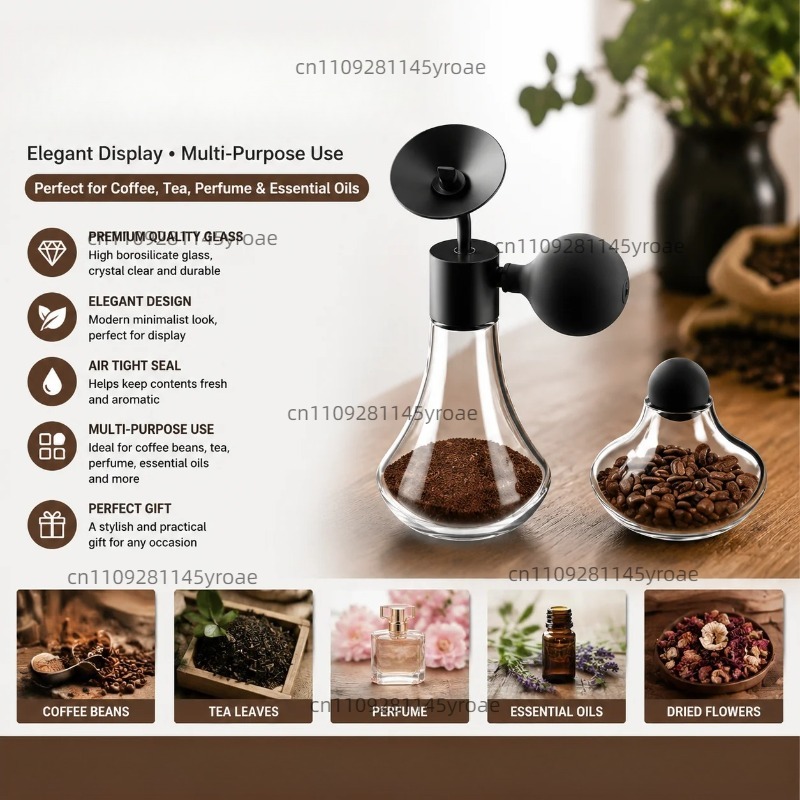Coffee Tea Beans - Bottiglia in vetro per campioni di