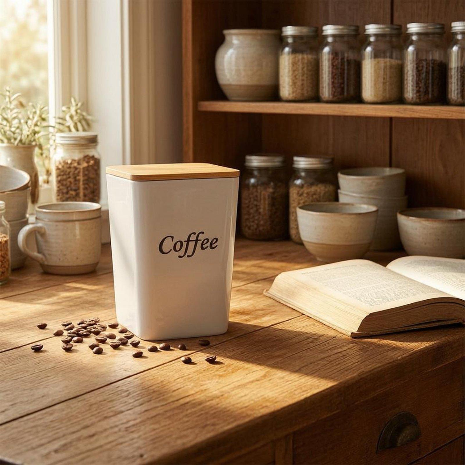 Coffee Tea Sugar Canister Set - Set di contenitori in metallo con
