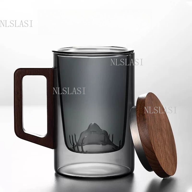 Double Wall Mug - Tazza da tè in vetro a