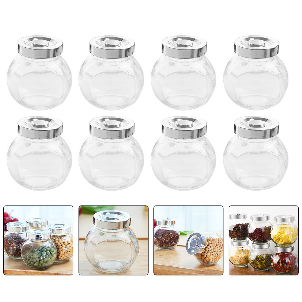 Coffee Tea Beans - Set da 8 barattoli in vetro