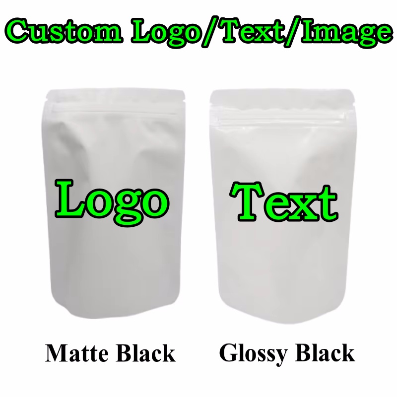 Coffee Tea Logo - 100 Sacchetti Doypack in Alluminio Bianco