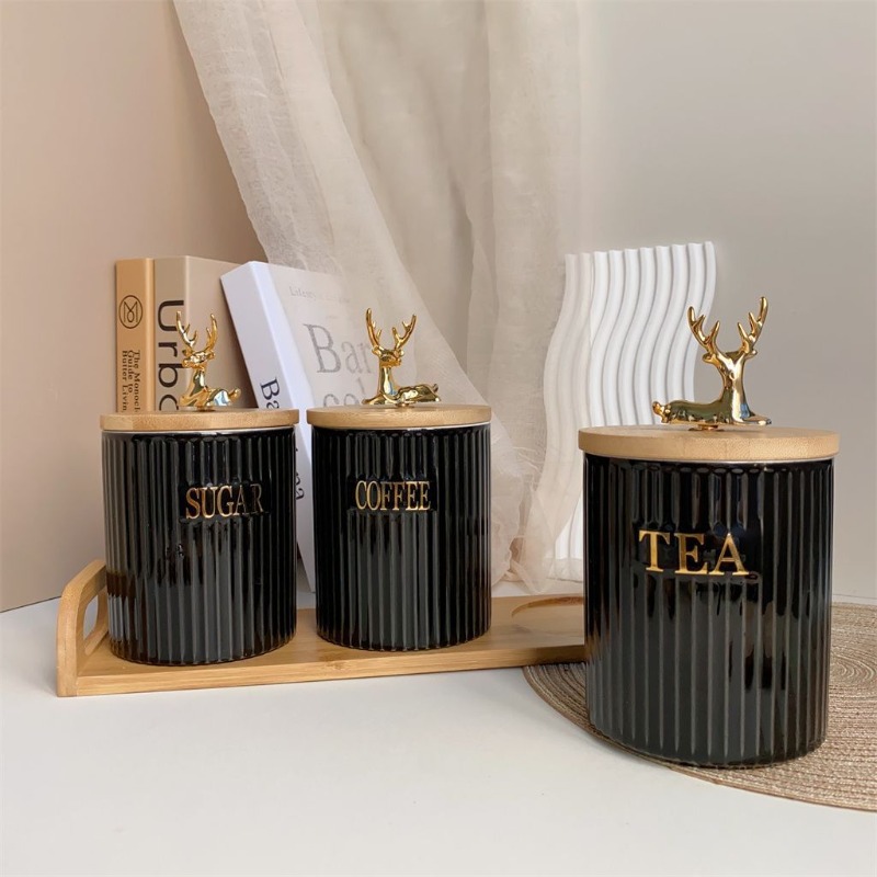 Set da 3 pezzi Set di barattol - Coffee Tea Sugar Canister Set recensione e prezzo
