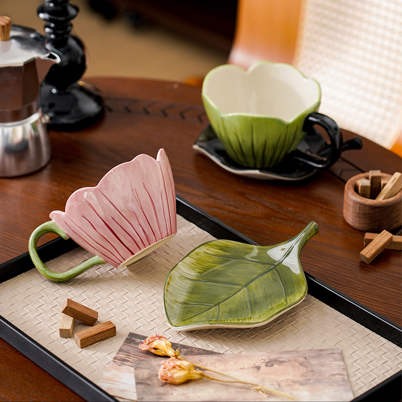 Set di piatti per tazze da caf - Coffee Tea Flower recensione e prezzo