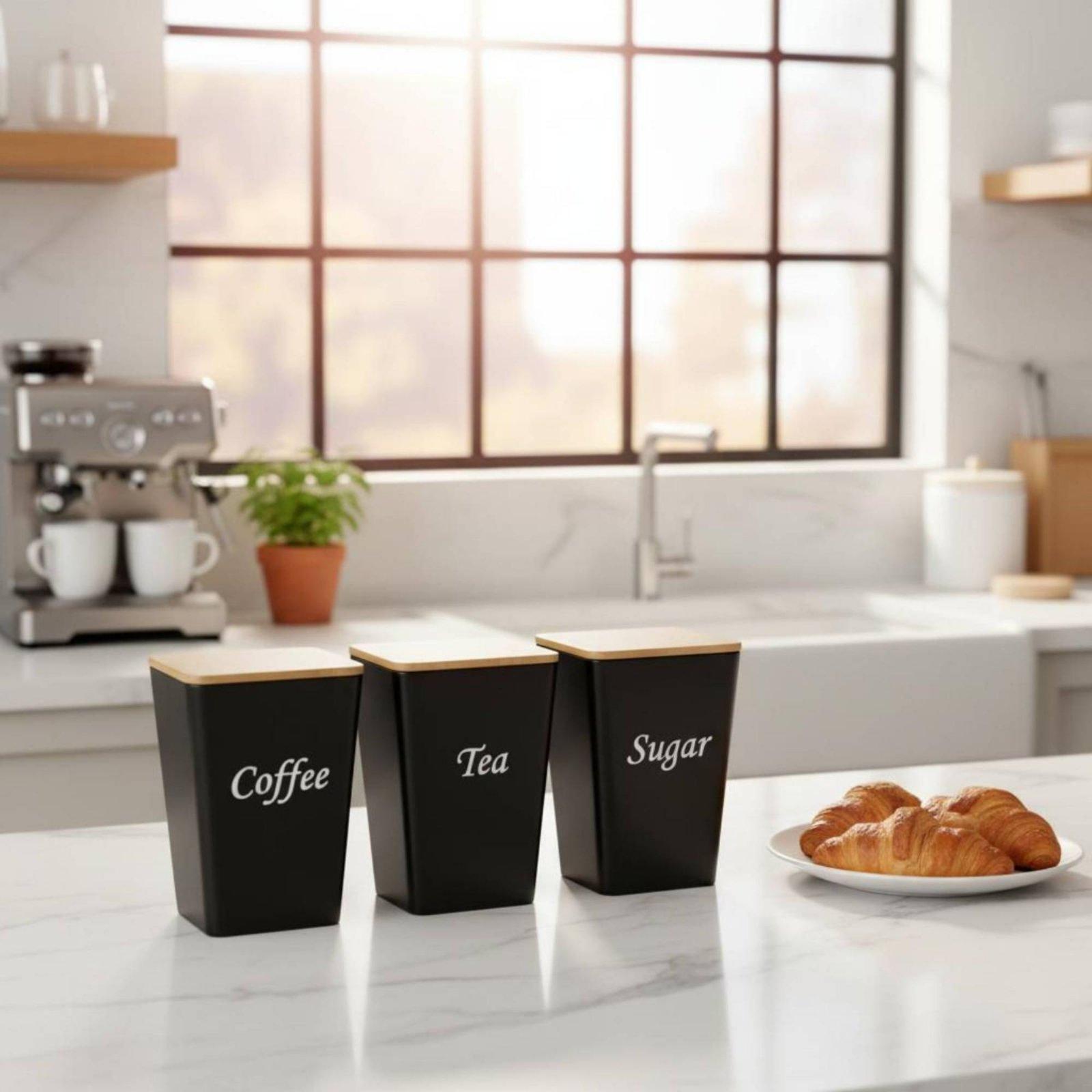 Set di contenitori in metallo  - Coffee Tea Sugar Canister Set recensione e prezzo