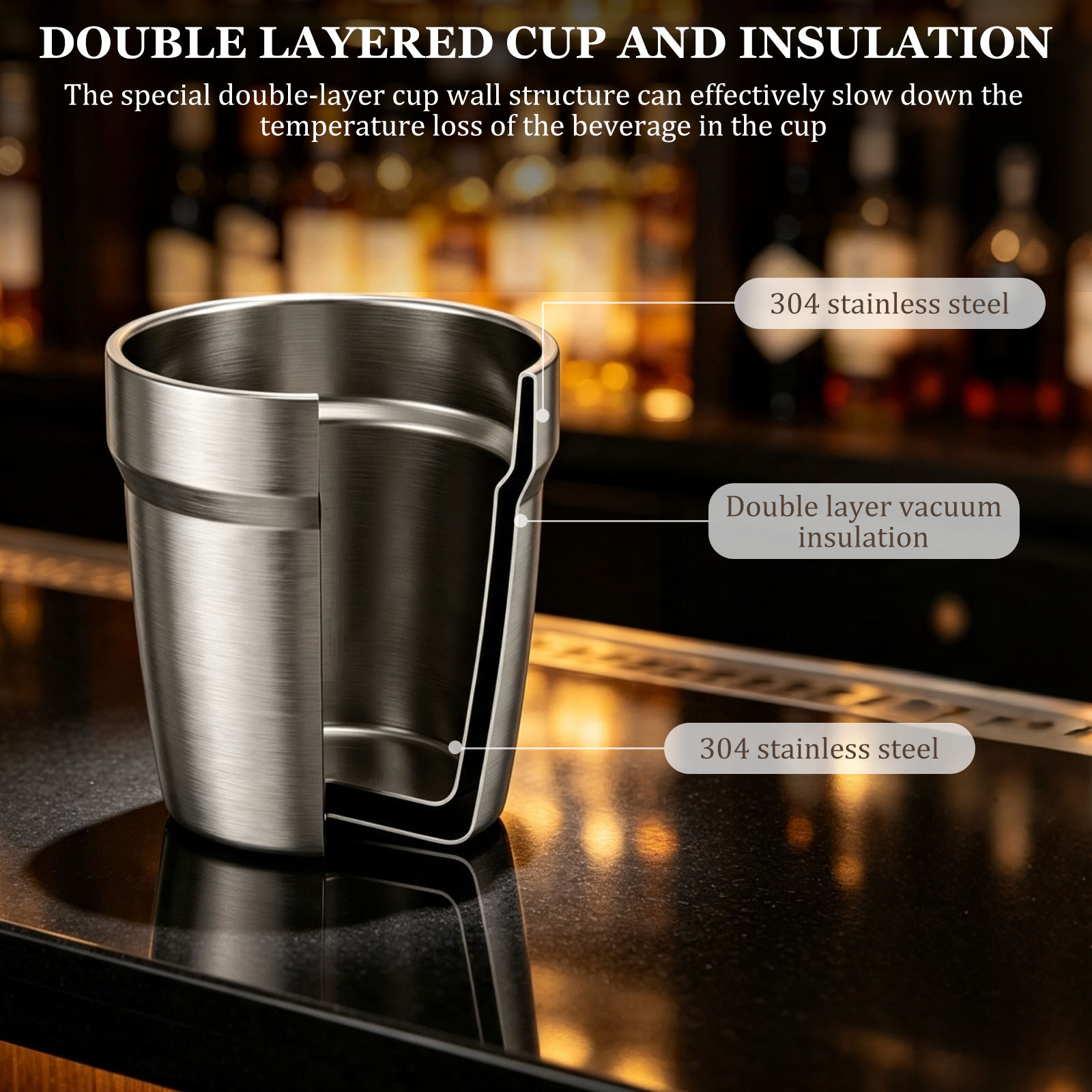 5/10 Pezzi Tazze Impilabili in - Double Wall Mug recensione e prezzo