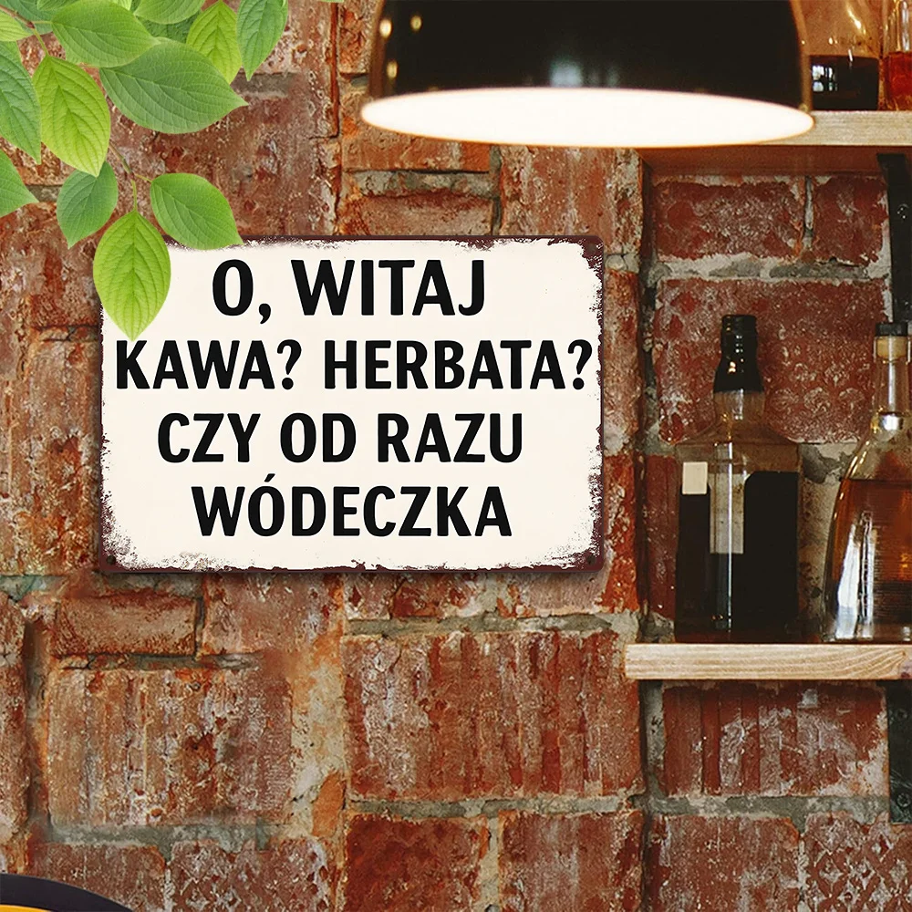 Targa in alluminio vintage 2D  - Coffee Tea Vodka recensione e prezzo